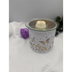 BRÛLE PARFUM PAPILLONS BLANC ET DORÉ