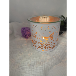 BRÛLE PARFUM PAPILLONS BLANC ET DORÉ